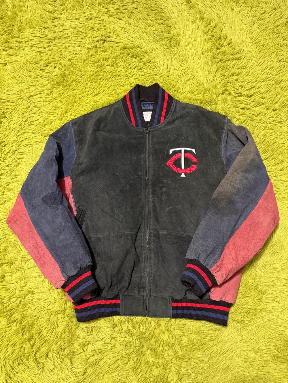 Vintage MLB Minnesota Twins Suede Jacket Size XL